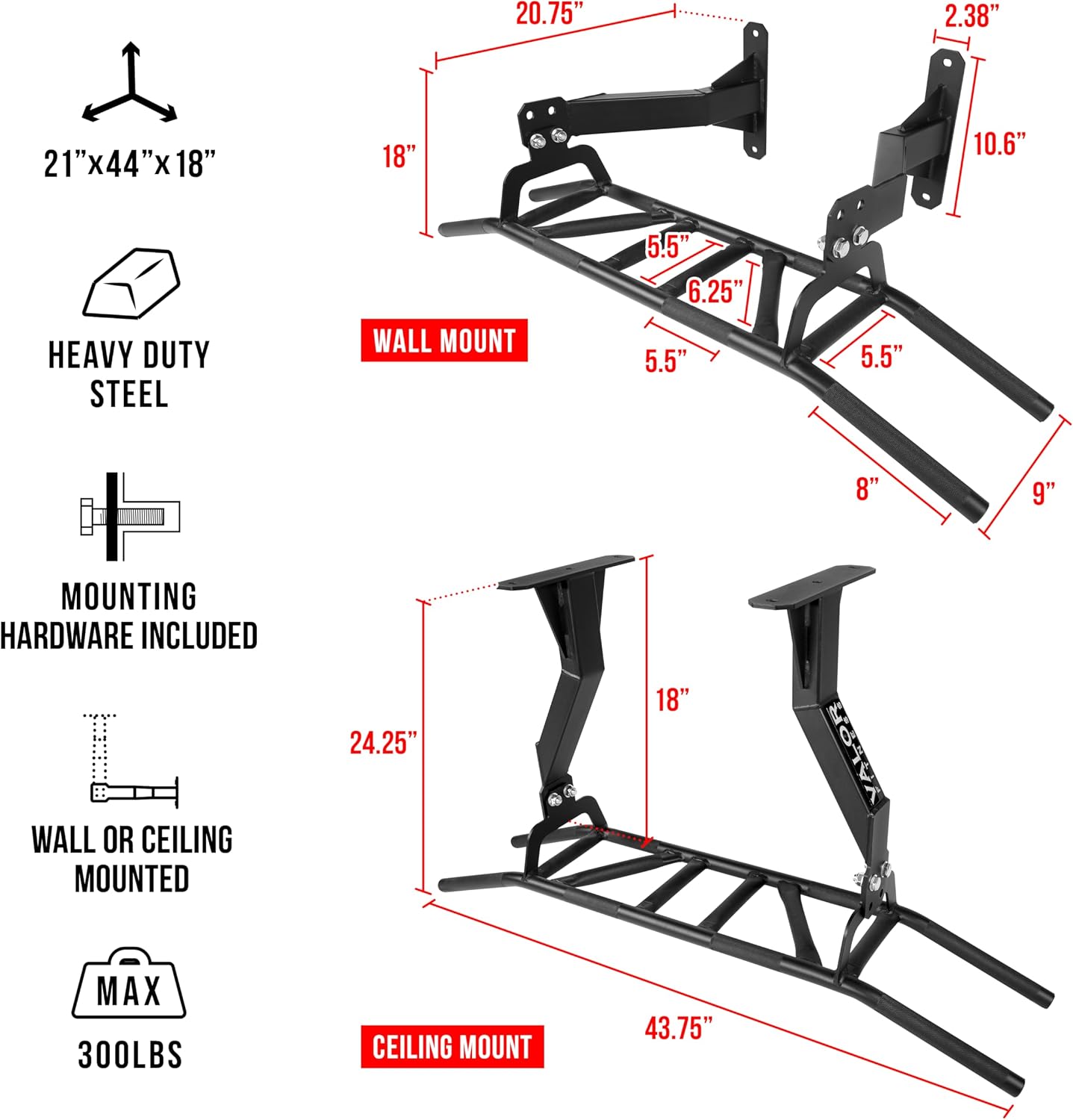 Chin-Up and Pull-Up Bar with M - огляд і ціна Pull Up Bar