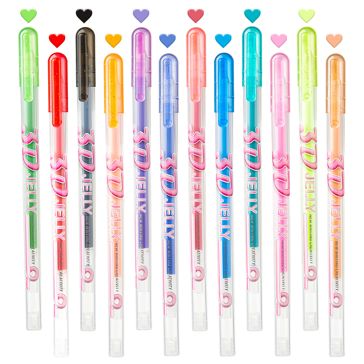 SHANDS 12PCS 3D Jelly Gel Pens - огляд і ціна Chalk Bag