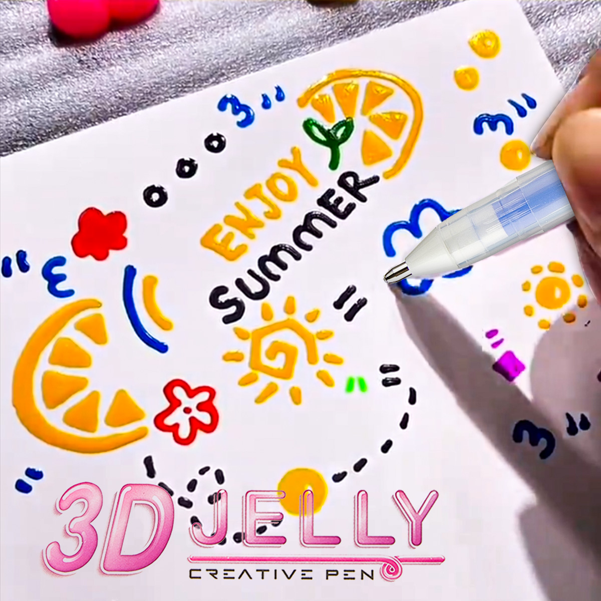 SHANDS 12PCS 3D Jelly Gel Pens - огляд і ціна Chalk Bag