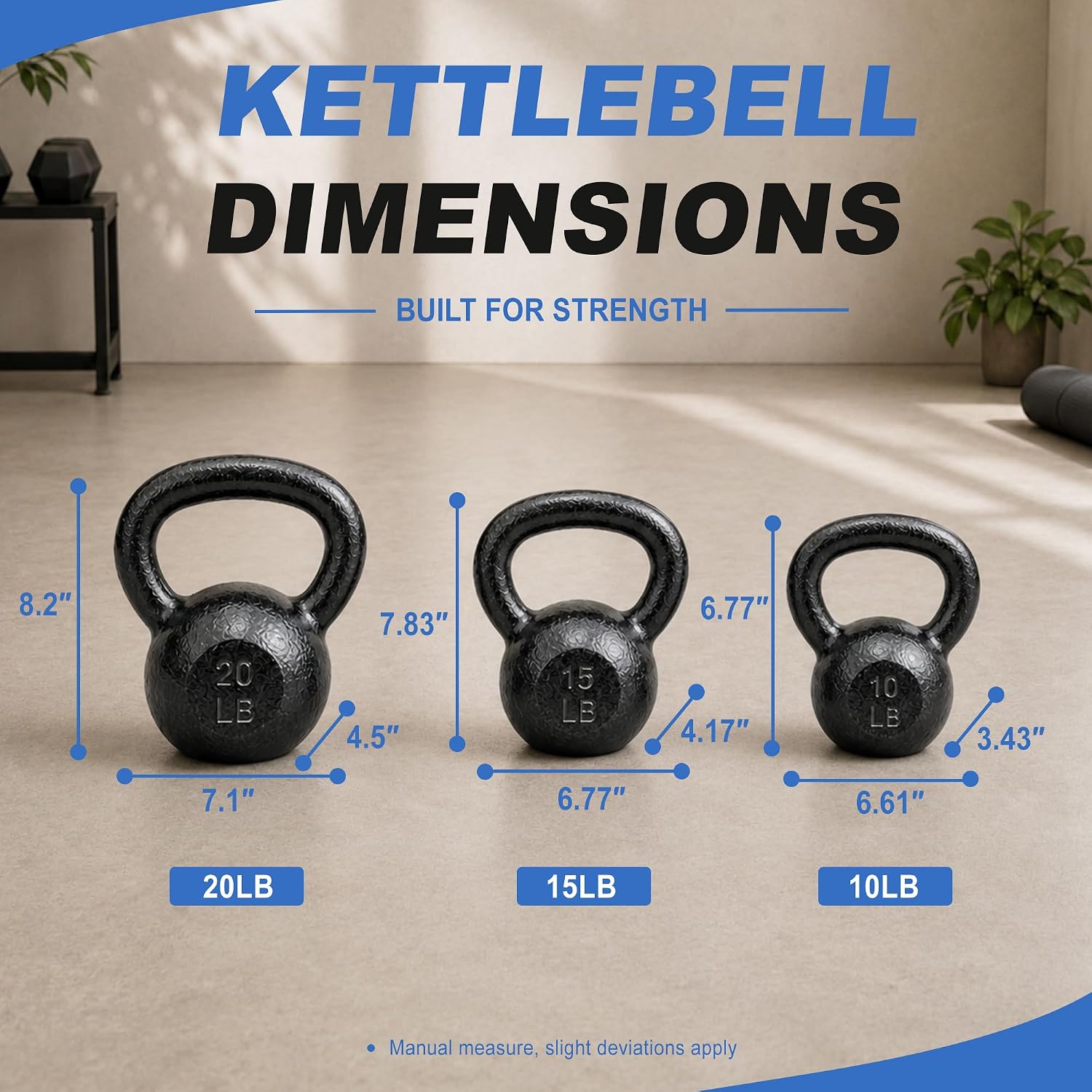Cast Iron Kettlebells 5-50 LB  - огляд і ціна Kettlebell
