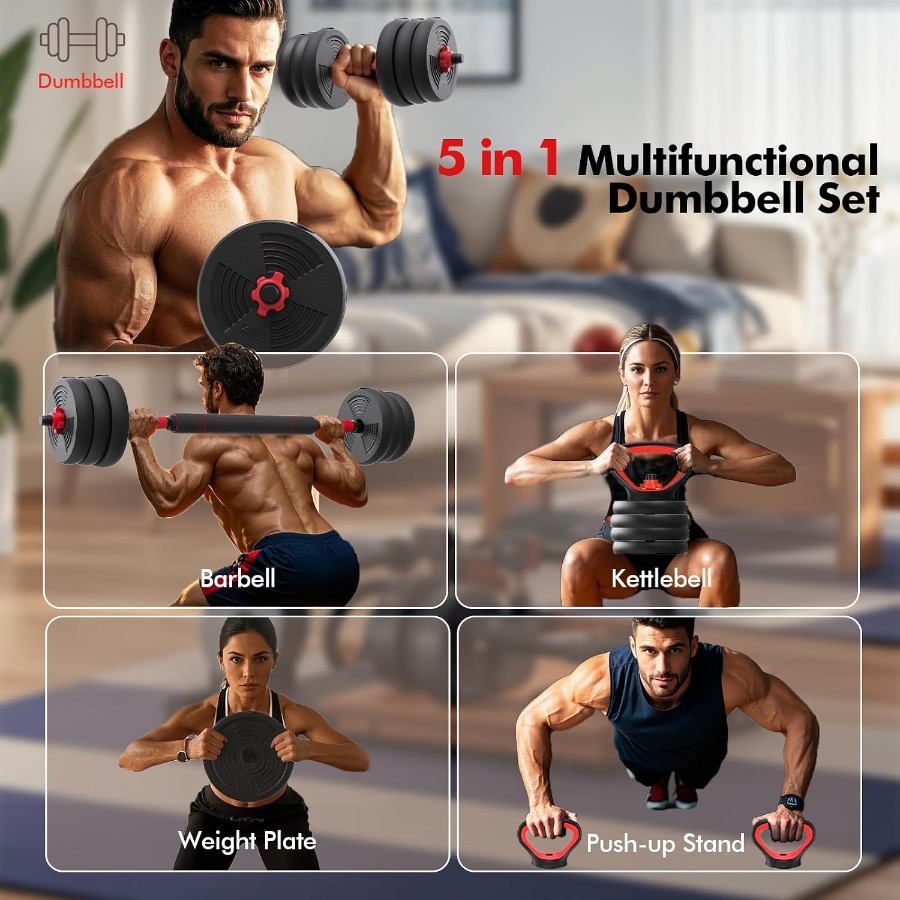 Adjustable Dumbbells Set, 60LB - огляд і ціна Kettlebell