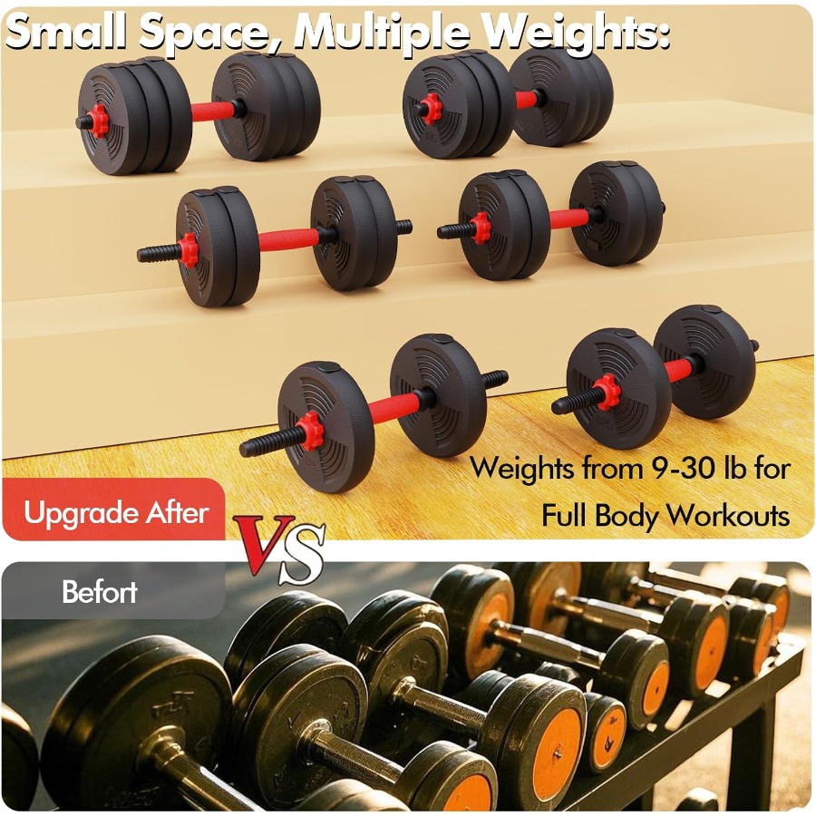 Adjustable Dumbbells Set, 60LB - огляд і ціна Kettlebell