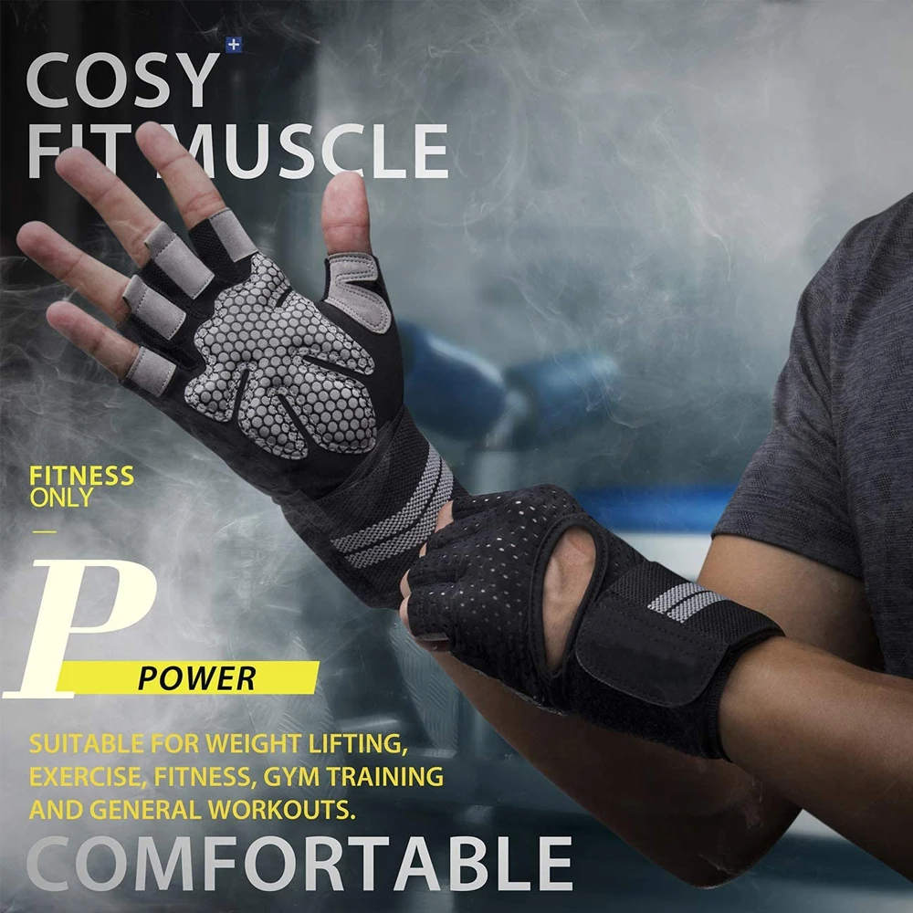 1Pair Half Finger Gym Fitness  - огляд і ціна Weightlifting Gloves